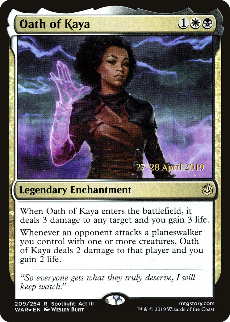 Oath of Kaya (PWAR-209S) - War of the Spark Promos Foil