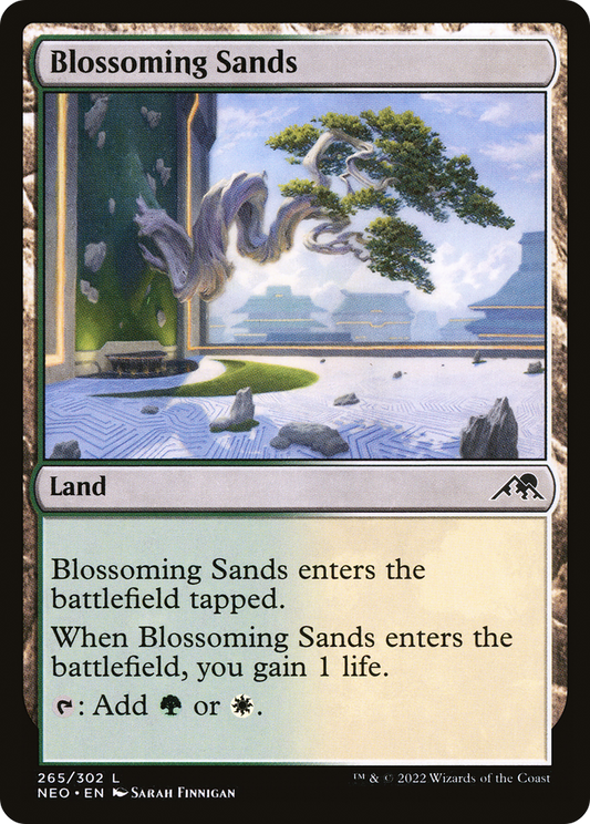 Blossoming Sands (NEO-265) - Kamigawa: Neon Dynasty Foil