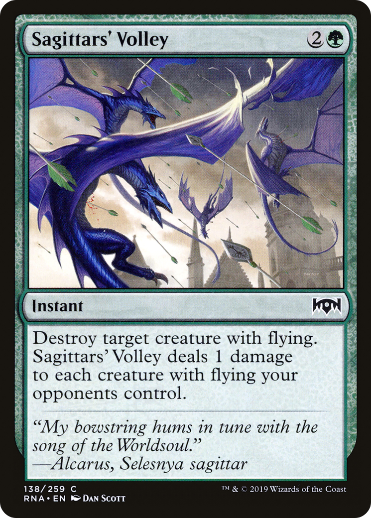 Sagittars' Volley (RNA-138) - Ravnica Allegiance Foil