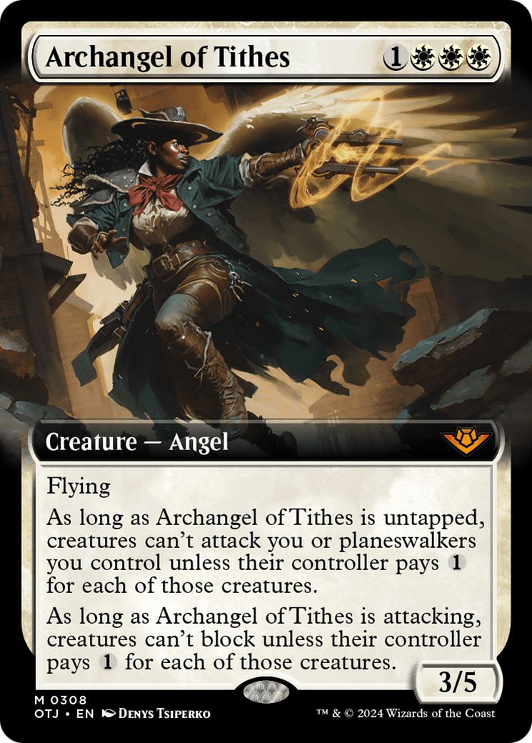 Archangel of Tithes (OTJ-308) - Outlaws of Thunder Junction: (Extended Art) Foil