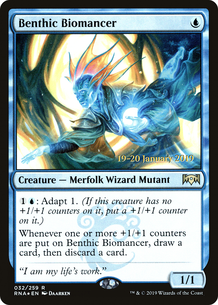 Benthic Biomancer (PRE-32S) - Ravnica Allegiance Promos (Prerelease) Foil