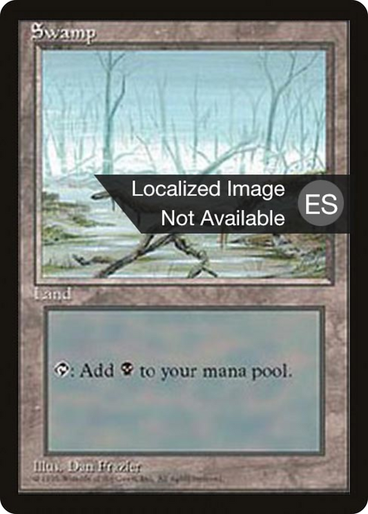 Swamp (4BB-370) - Fourth Edition Foreign Black Border