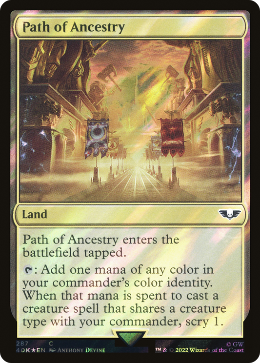 Path of Ancestry (Surge Foil) (40K-287★) - Warhammer 40,000 Commander Foil