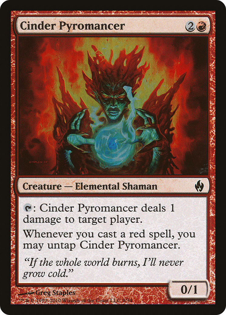 Cinder Pyromancer (PD2-009) - Premium Deck Series: Fire and Lightning Foil