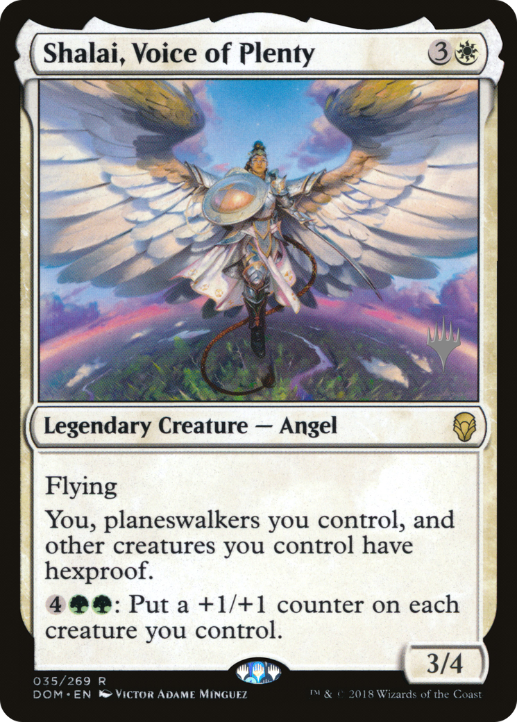 Shalai, Voice of Plenty (PDOM-35P) - Dominaria Promos