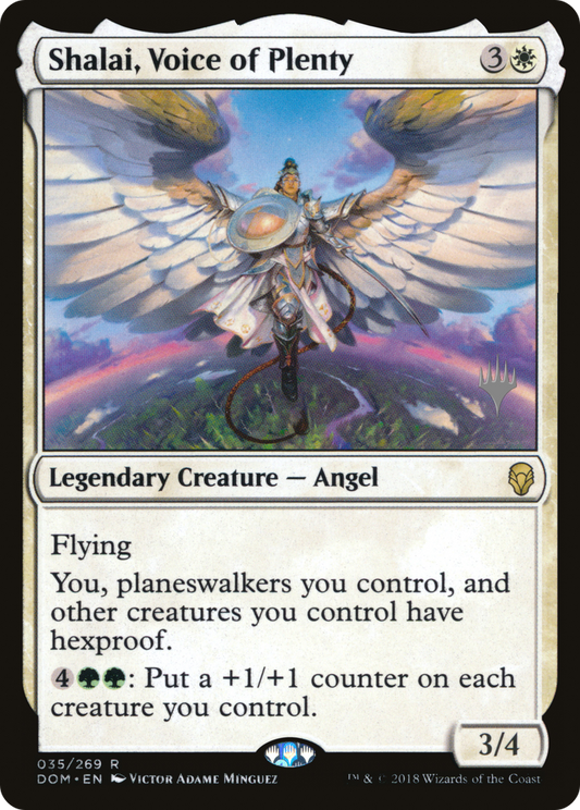 Shalai, Voice of Plenty (PDOM-35P) - Dominaria Promos