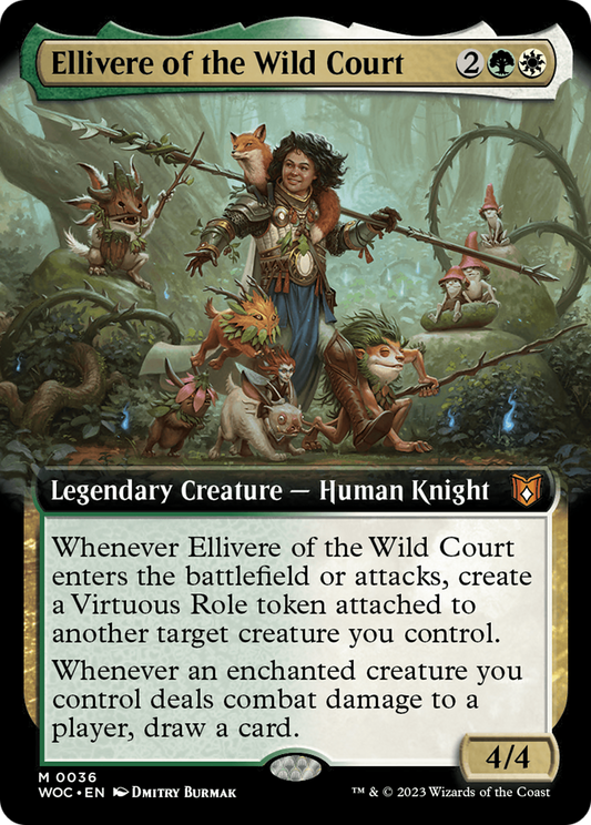 Ellivere of the Wild Court (WOC-036) - Wilds of Eldraine Commander: (Extended Art)