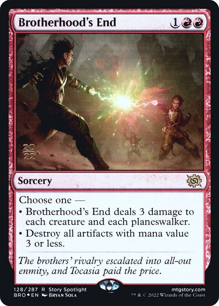 Brotherhood's End (PRE-128S) - The Brothers' War Promos (Prerelease) Foil