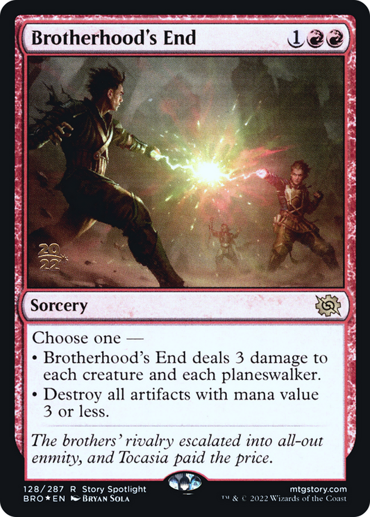 Brotherhood's End (PRE-128S) - The Brothers' War Promos (Prerelease) Foil