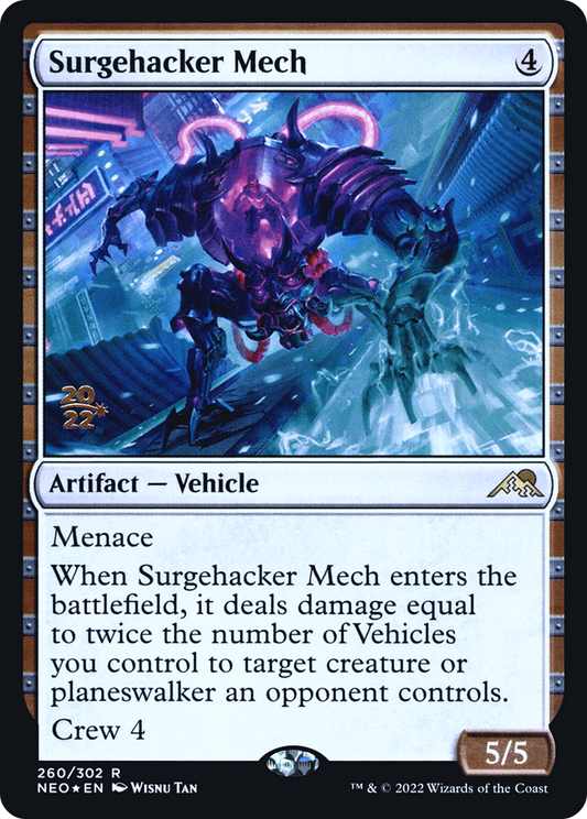 Surgehacker Mech (PNEO-260S) - Kamigawa: Neon Dynasty Promos Foil