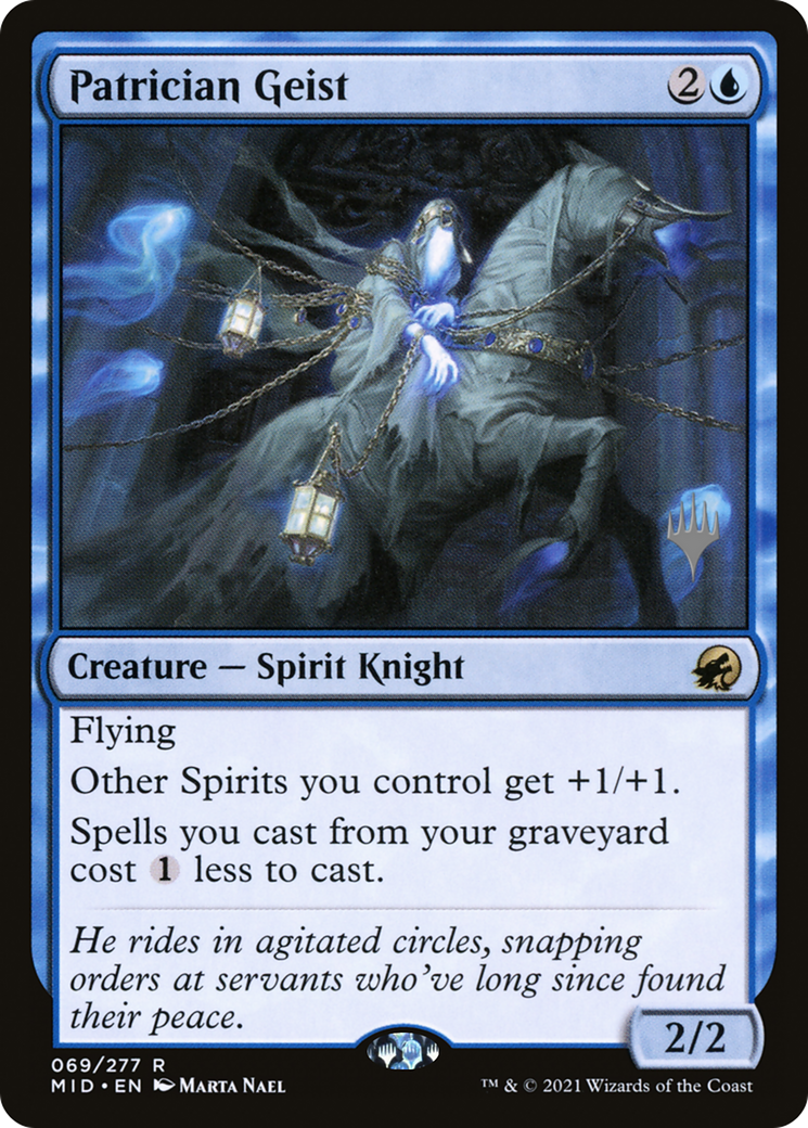 Patrician Geist (PPMID-69P) - Innistrad: Midnight Hunt Promos (Promo Pack) Foil