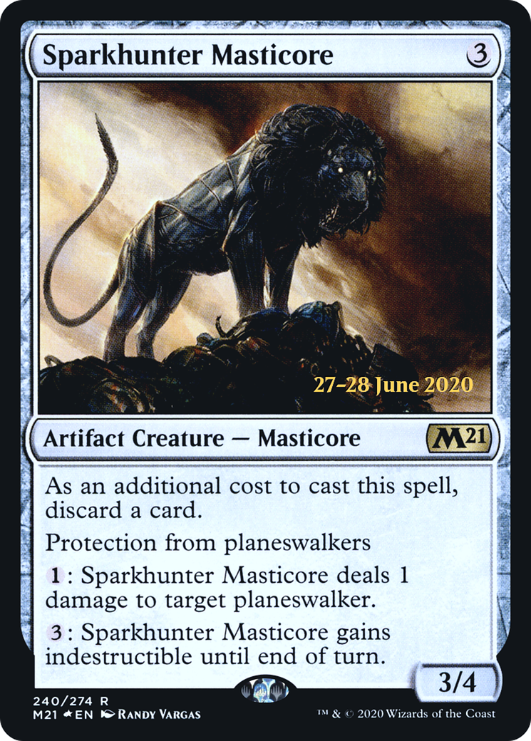 Sparkhunter Masticore (PRE-240S) - Core Set 2021 Promos (Prerelease) Foil