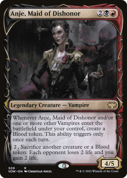 Anje, Maid of Dishonor (Showcase) (VOW-309) - Innistrad: Crimson Vow: (Showcase) Foil