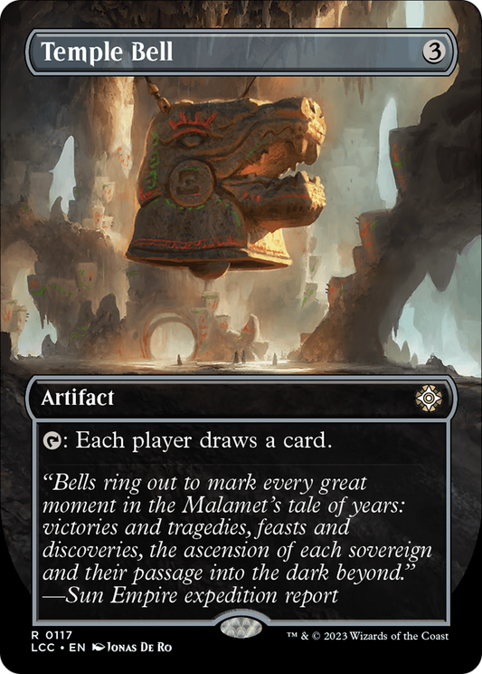 Temple Bell (Borderless) (LCC-117) - The Lost Caverns of Ixalan Commander (Borderless)