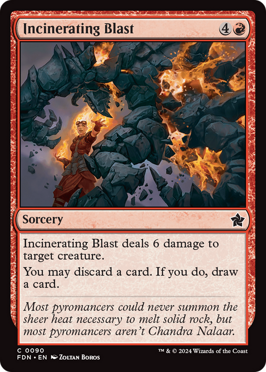 Incinerating Blast (FDN-090) - Foundations Foil