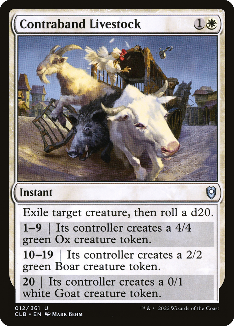Contraband Livestock  (CLB-012) - Commander Legends: Battle for Baldur's Gate Foil