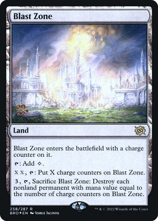 Blast Zone (PRE-258S) - The Brothers' War Promos (Prerelease) Foil
