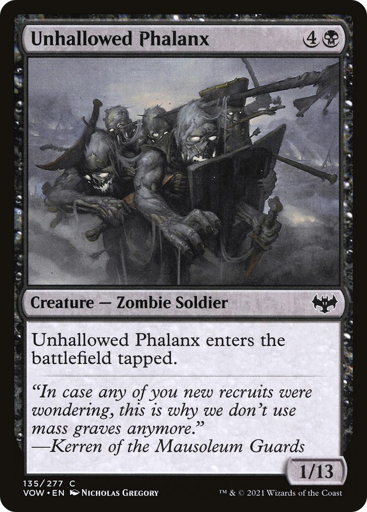 Unhallowed Phalanx (VOW-135) - Innistrad: Crimson Vow Foil