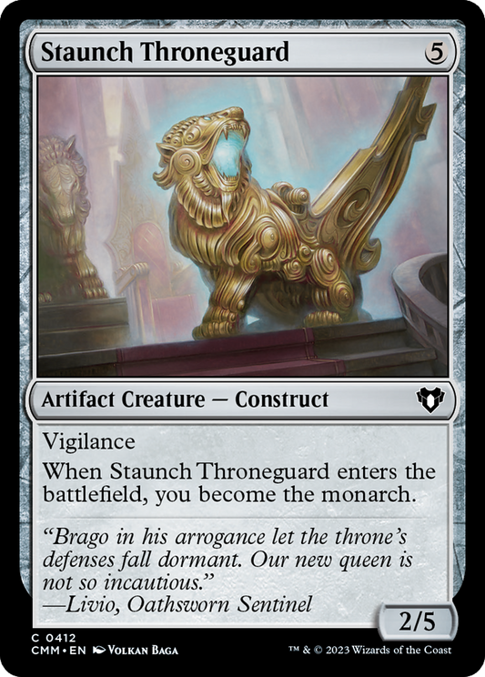 Staunch Throneguard (CMM-412) - Commander Masters Foil