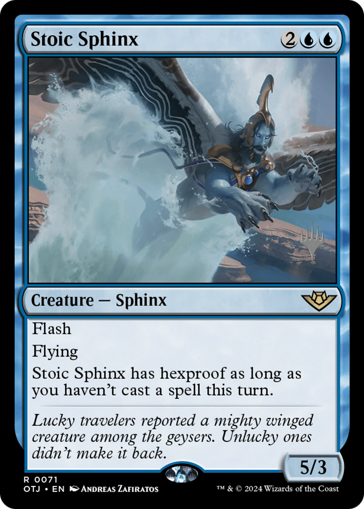 Stoic Sphinx (PPOTJ-071) - Outlaws of Thunder Junction Promos (Promo Pack)