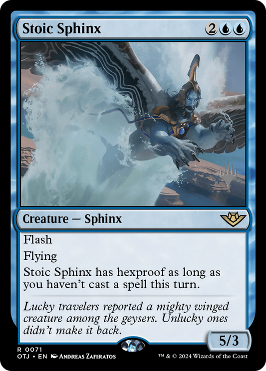 Stoic Sphinx (PPOTJ-071) - Outlaws of Thunder Junction Promos (Promo Pack)