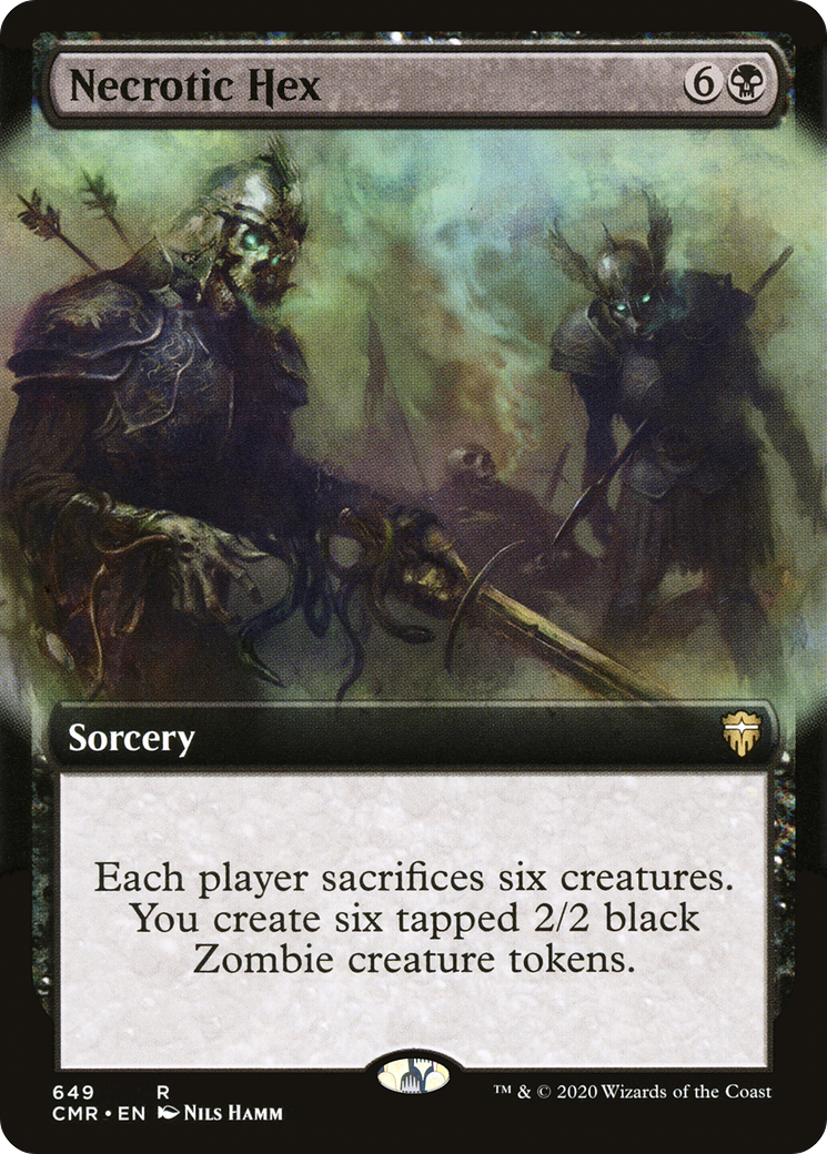 Necrotic Hex (Extended Art)  (CMR-649) - Commander Legends: (Extended Art) Foil