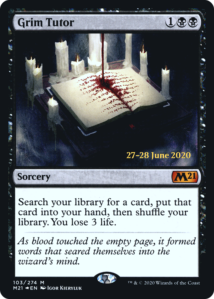 Grim Tutor (PRE-103S) - Core Set 2021 Promos (Prerelease) Foil