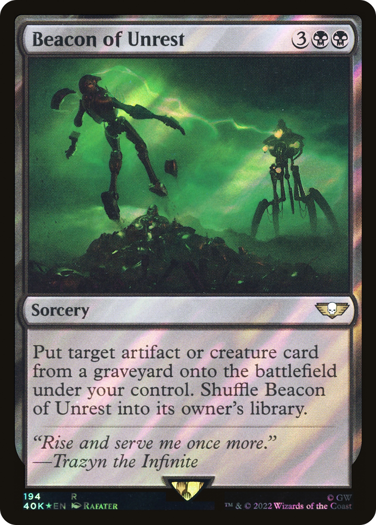 Beacon of Unrest (Surge Foil) (40K-194★) - Warhammer 40,000 Commander Foil