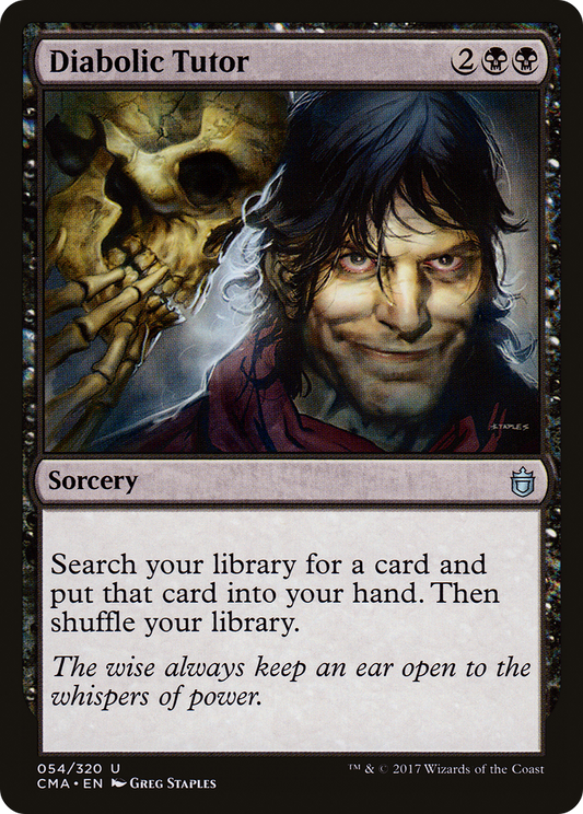 Diabolic Tutor (CMA-054) - Commander Anthology