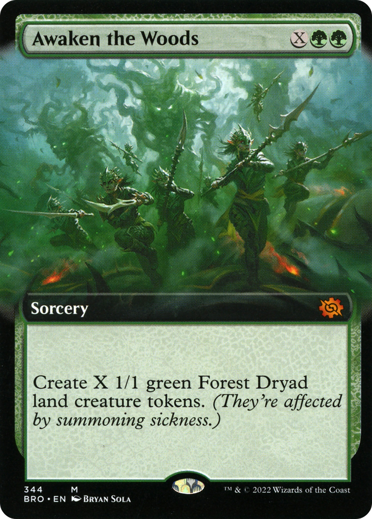 Awaken the Woods (Extended Art) (BRO-344) - The Brothers' War: (Extended Art) Foil