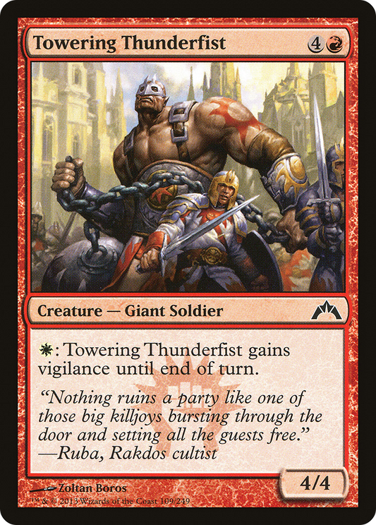 Towering Thunderfist (GTC-109) - Gatecrash Foil