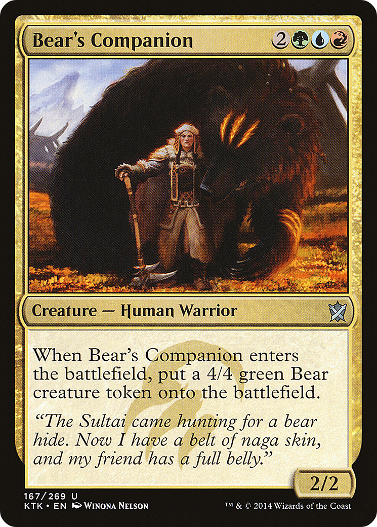 Bear's Companion  (KTK-167) - Khans of Tarkir