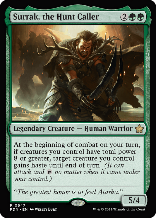 Surrak, the Hunt Caller (FDN-647) - Foundations Foil