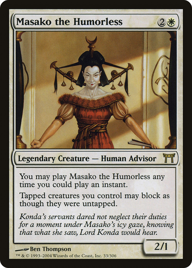 Masako the Humorless (CHK-033) - Champions of Kamigawa