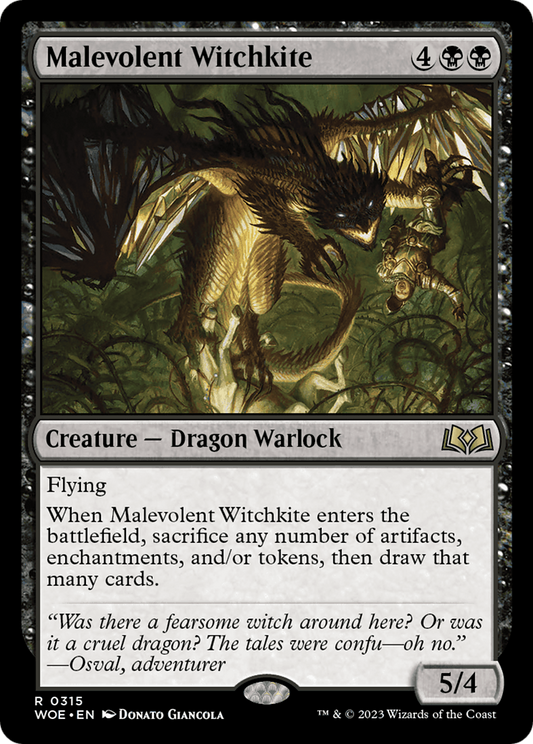 Malevolent Witchkite  (WOE-315) - Wilds of Eldraine