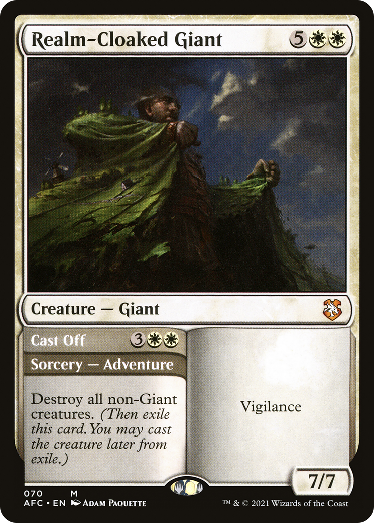 Realm-Cloaked Giant // Cast Off (AFC-070) - Forgotten Realms Commander