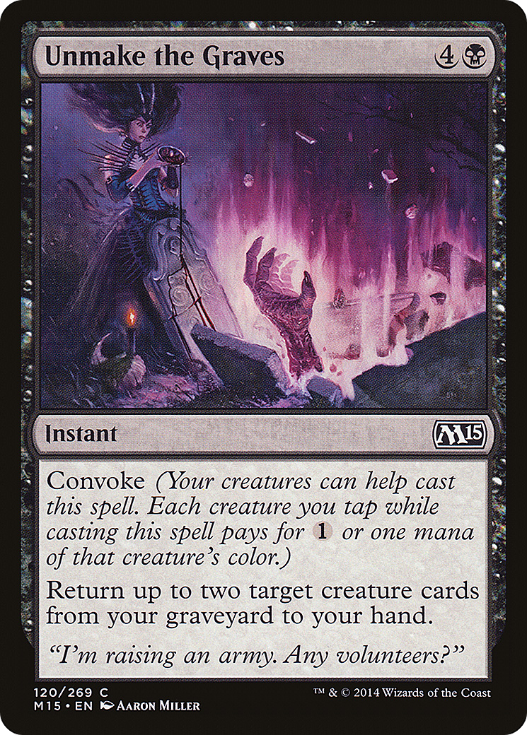 Unmake the Graves (M15-120) - Magic 2015 Foil