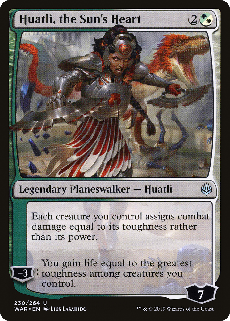 Huatli, the Sun's Heart (WAR-230) - War of the Spark Foil