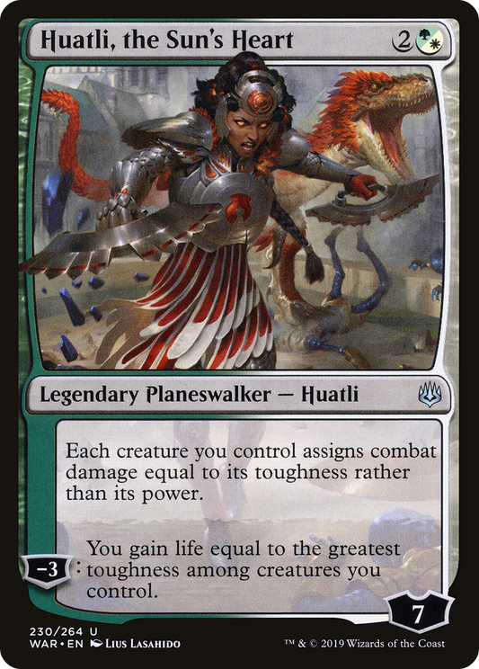 Huatli, the Sun's Heart (WAR-230) - War of the Spark Foil