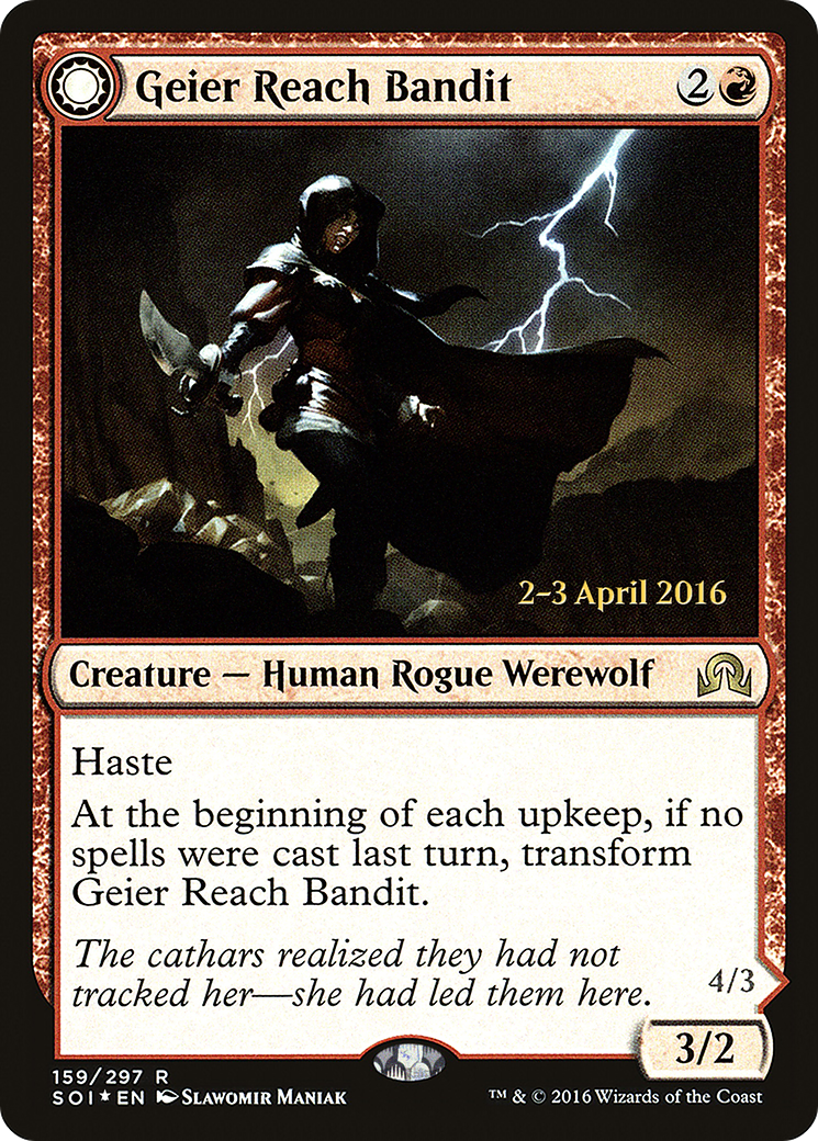 Geier Reach Bandit // Vildin-Pack Alpha (PRE-159S) - Shadows over Innistrad Promos: (Double Faced Transform) (Prerelease) Foil