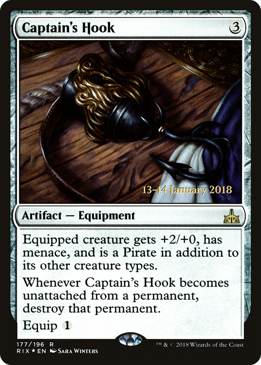 Captain's Hook (PRE-177S) - Rivals of Ixalan Promos (Prerelease) Foil