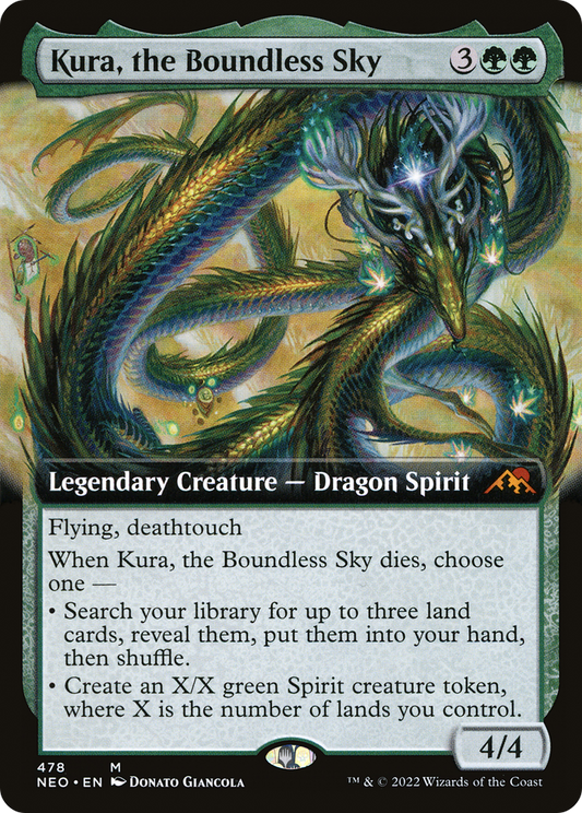 Kura, the Boundless Sky (NEO-478) - Kamigawa: Neon Dynasty: (Extended Art) Foil