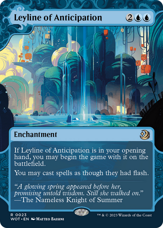 Leyline of Anticipation (WOT-023) - Wilds of Eldraine: Enchanting Tales: (Showcase) (Borderless) Foil