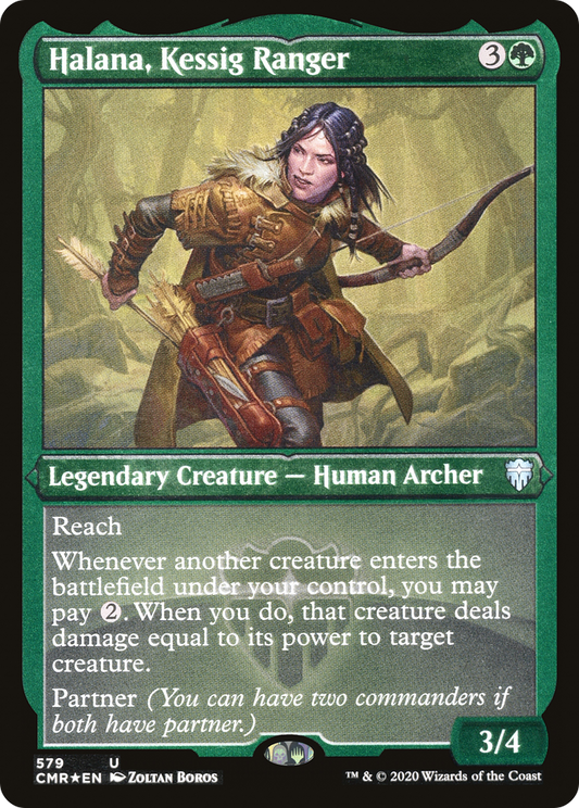 Halana, Kessig Ranger (CMR-579) - Commander Legends Etched Foil