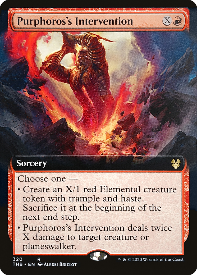 Purphoros's Intervention (Extended Art)  (THB-320) - Theros Beyond Death: (Extended Art)