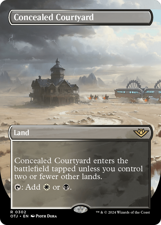 Concealed Courtyard  (Borderless)(OTJ-302) - Outlaws of Thunder Junction Foil