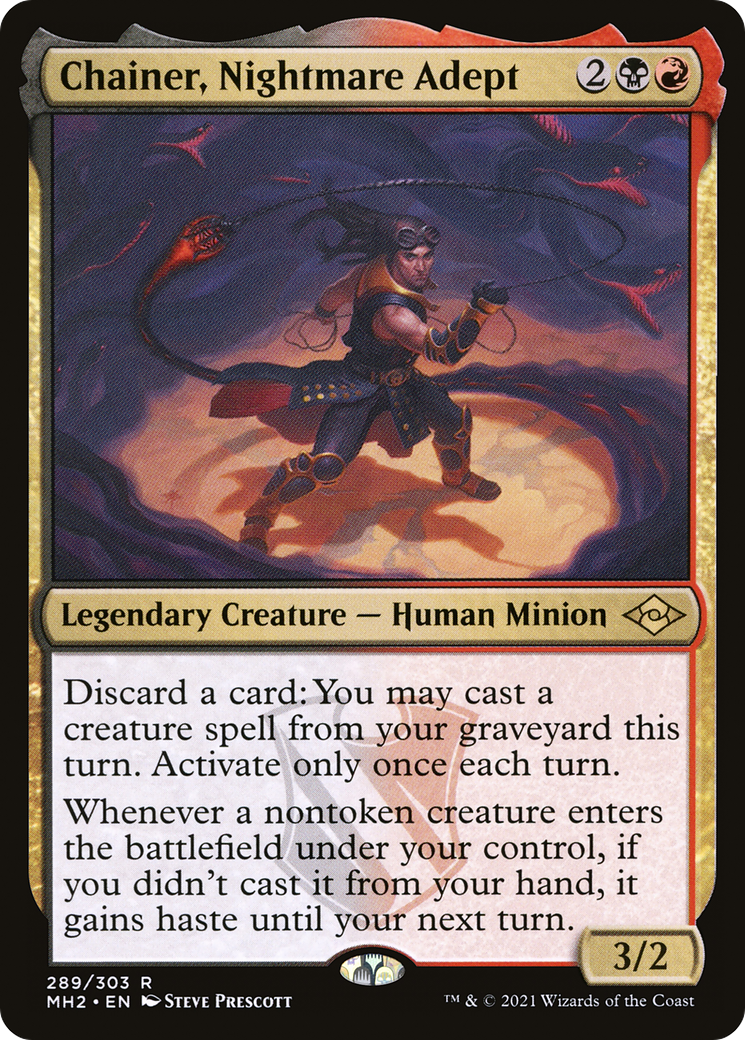 Chainer, Nightmare Adept (MH2-289) - Modern Horizons 2 Etched Foil