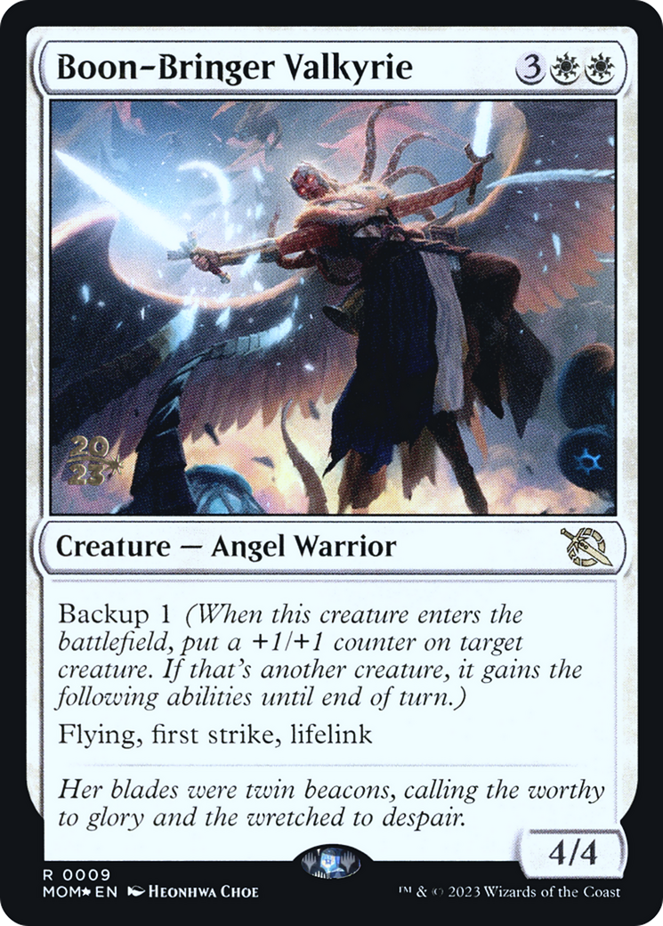 Boon-Bringer Valkyrie (PRE-09S) - March of the Machine Promos (Prerelease) Foil
