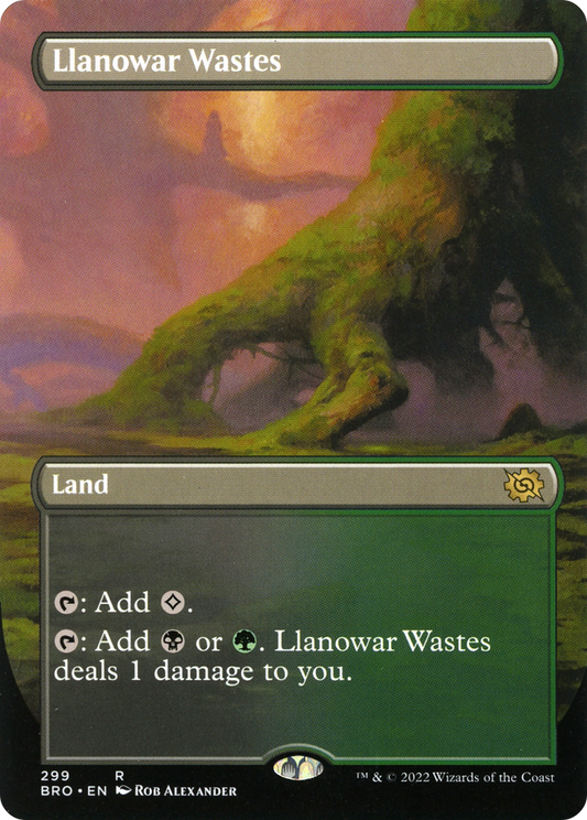 Llanowar Wastes  (Borderless)(BRO-299) - The Brothers' War