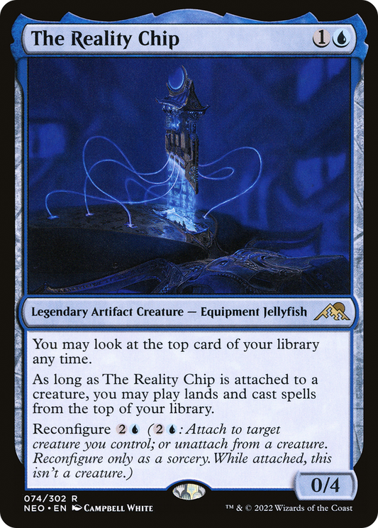 The Reality Chip (NEO-074) - Kamigawa: Neon Dynasty Foil